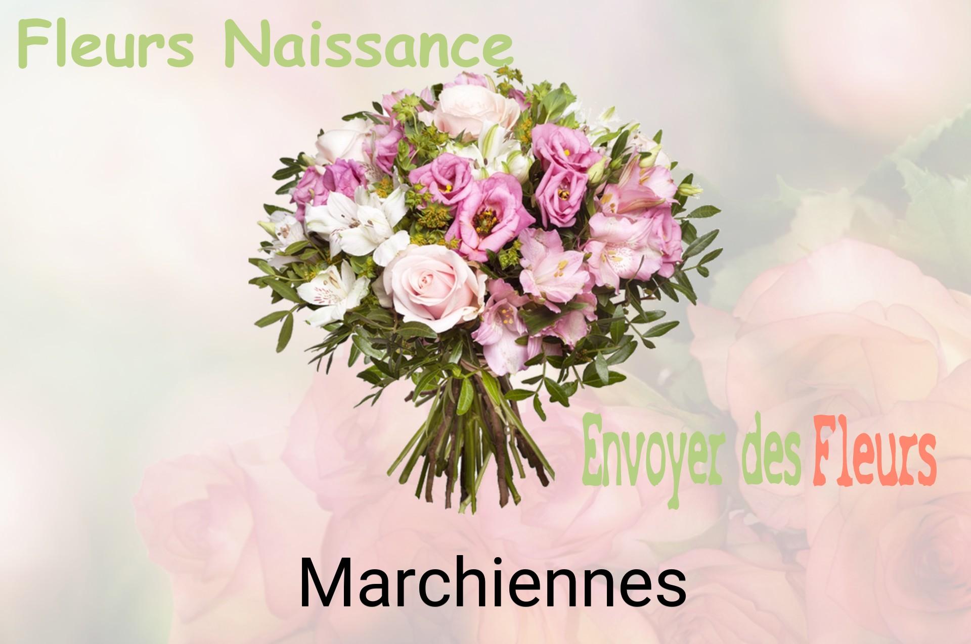 Bouquet de fleurs de naissance livré à Marchiennes