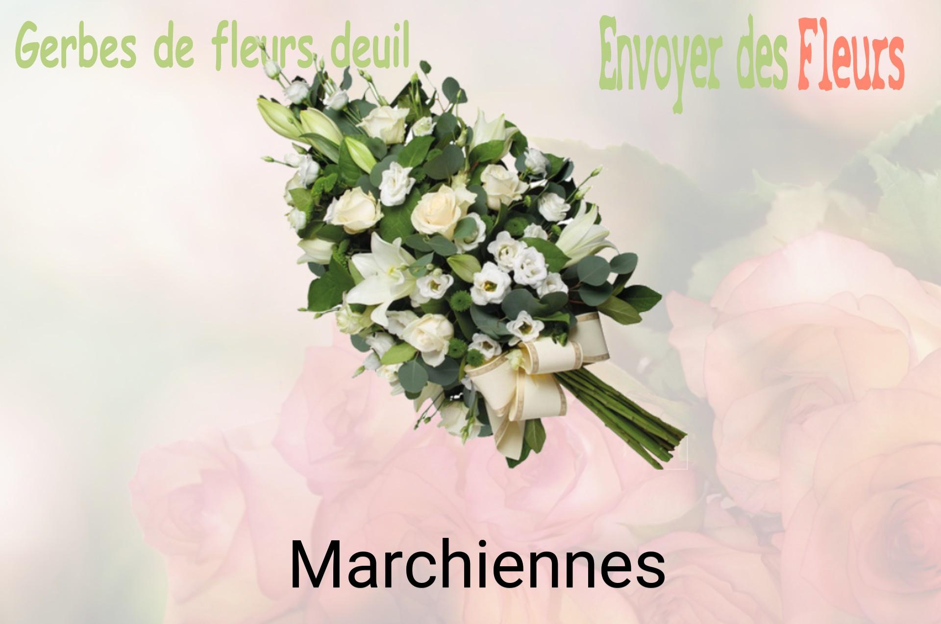 Gerbe de fleurs de deuil livrée à Marchiennes